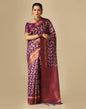 Wine Cotton Jacquard Saree | Leemboodi