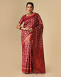 Maroon Banarasi Cotton Saree | Leemboodi