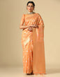 Light Orange Cotton Jacquard Saree | Leemboodi