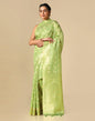 Light Green Banarasi Cotton Saree | Leemboodi
