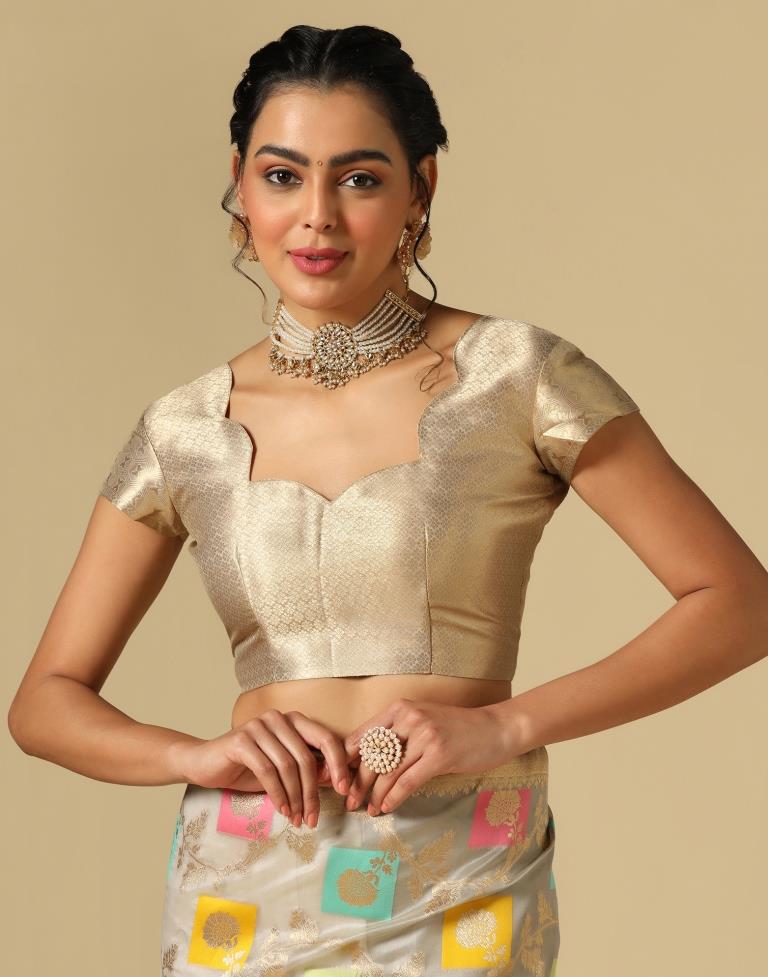 Grey Banarasi Silk Saree | Leemboodi