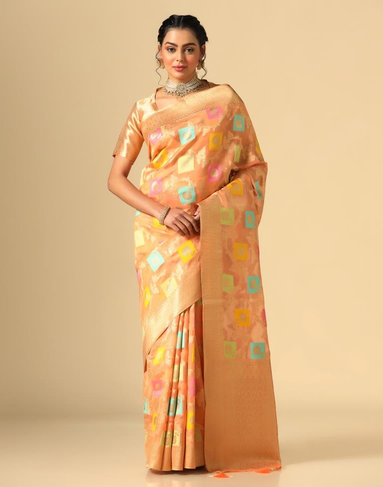 Orange Silk Saree | Leemboodi