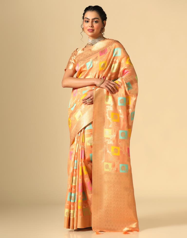 Orange Silk Saree | Leemboodi