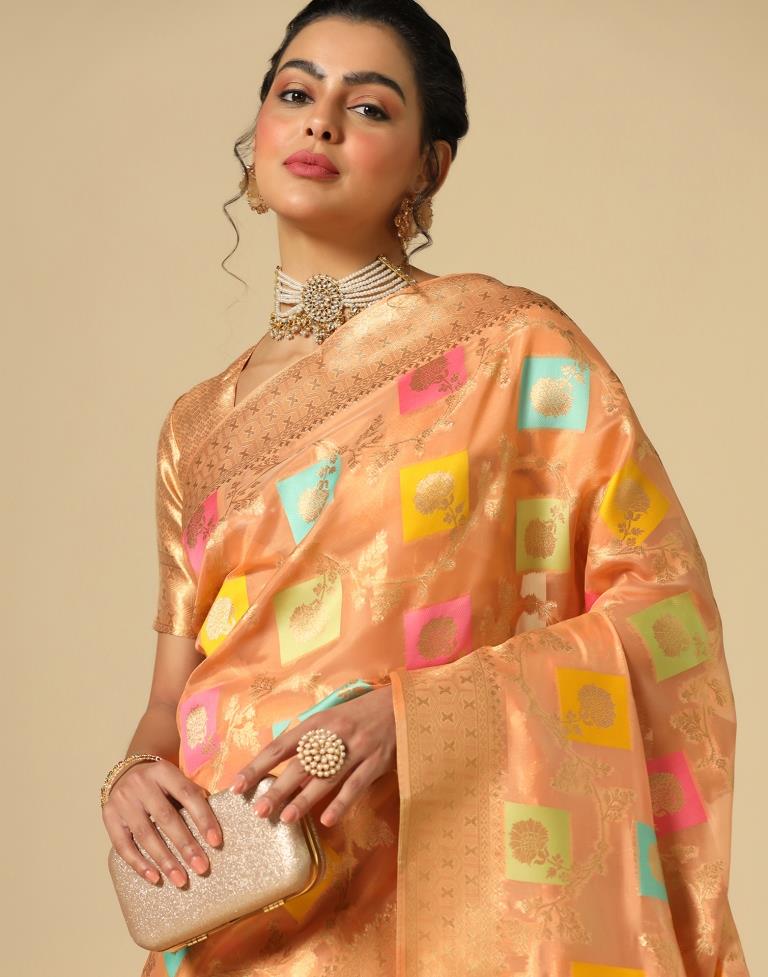 Orange Silk Saree | Leemboodi