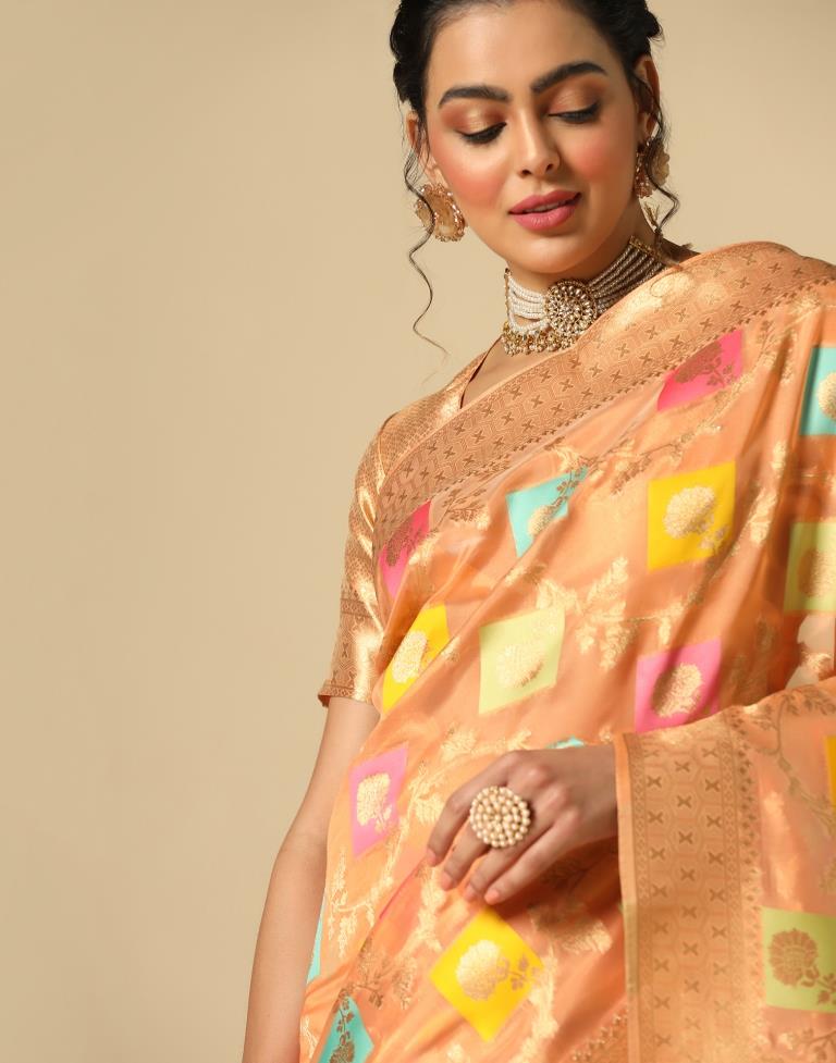 Orange Silk Saree | Leemboodi