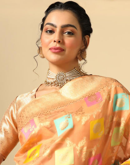 Orange Silk Saree | Leemboodi