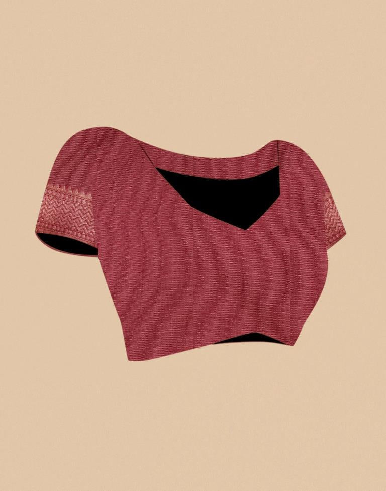 Coral Pink Banarasi Silk Saree | Leemboodi