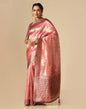Coral Pink Banarasi Silk Saree | Leemboodi
