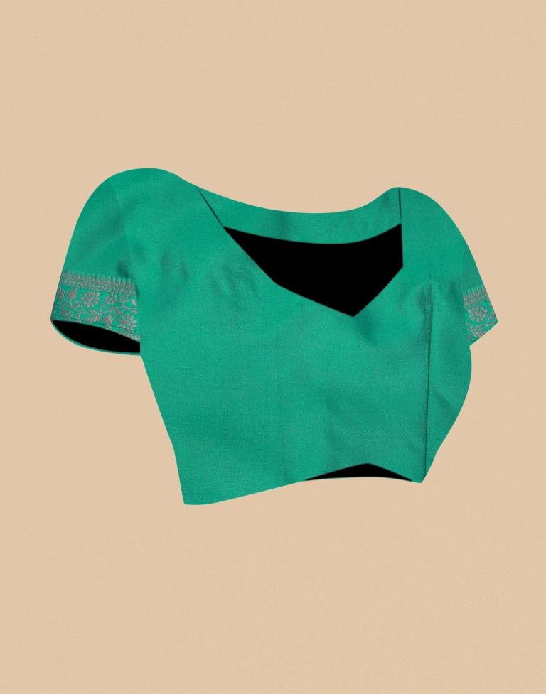 Sky Blue Banarasi Silk Saree | Leemboodi