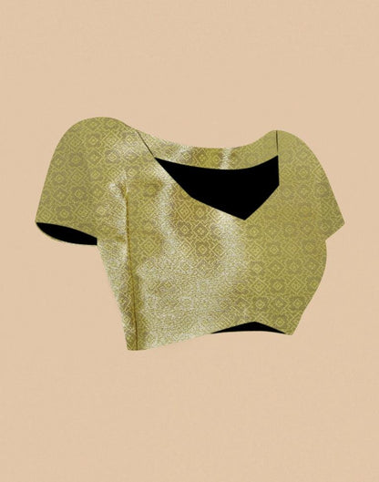 Olive Green Banarasi Silk Saree | Leemboodi