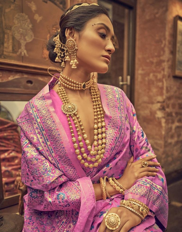 Pink Cotton Saree | Leemboodi