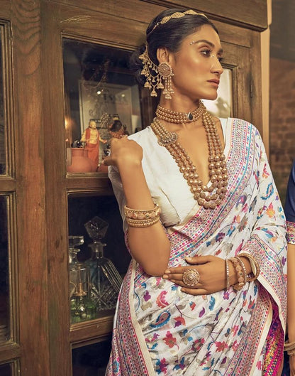 White Cotton Saree | Leemboodi