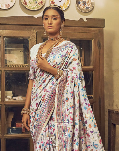 White Cotton Saree | Leemboodi