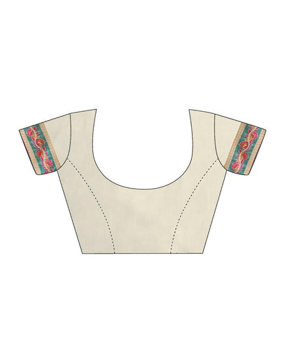 Off White Cotton Saree | Leemboodi