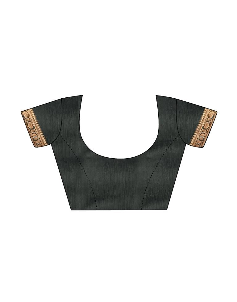 Grey Linen Saree | Leemboodi