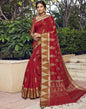Red Cotton Saree | Leemboodi