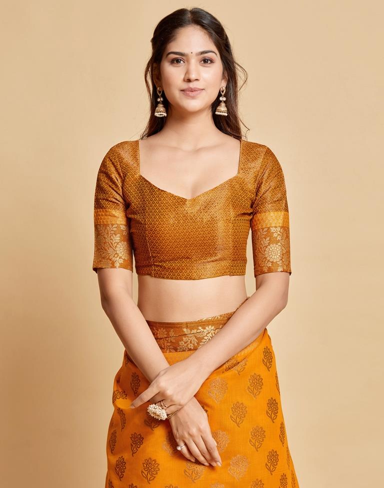 Yellow Cotton Saree | Leemboodi