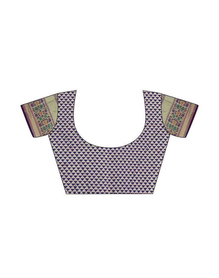 Blue Patola Silk Saree | Leemboodi