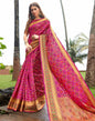 Pink Patola Silk Saree | Leemboodi