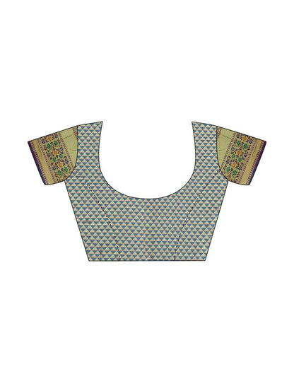 Teal Blue Patola Silk Saree | Leemboodi