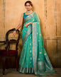 Turquoise Green Silk Saree | Leemboodi