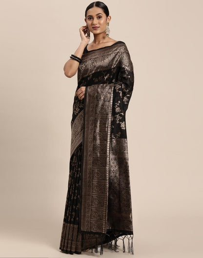 Black Cotton Saree | Leemboodi