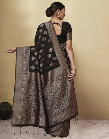 Black Cotton Saree | Leemboodi