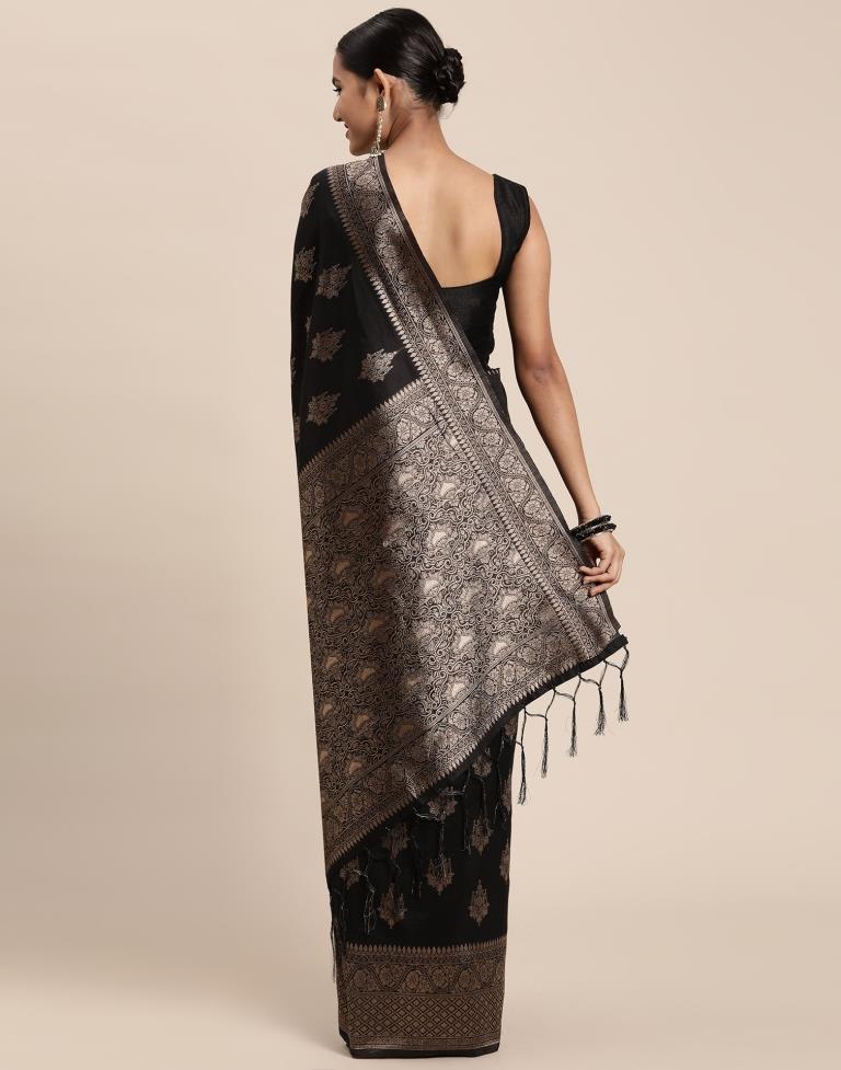 Black Cotton Saree | Leemboodi