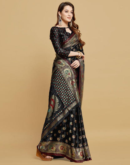 Black Silk Saree | Leemboodi