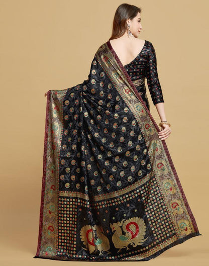 Black Silk Saree | Leemboodi