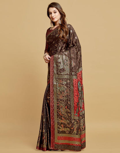 Brown Silk Saree | Leemboodi