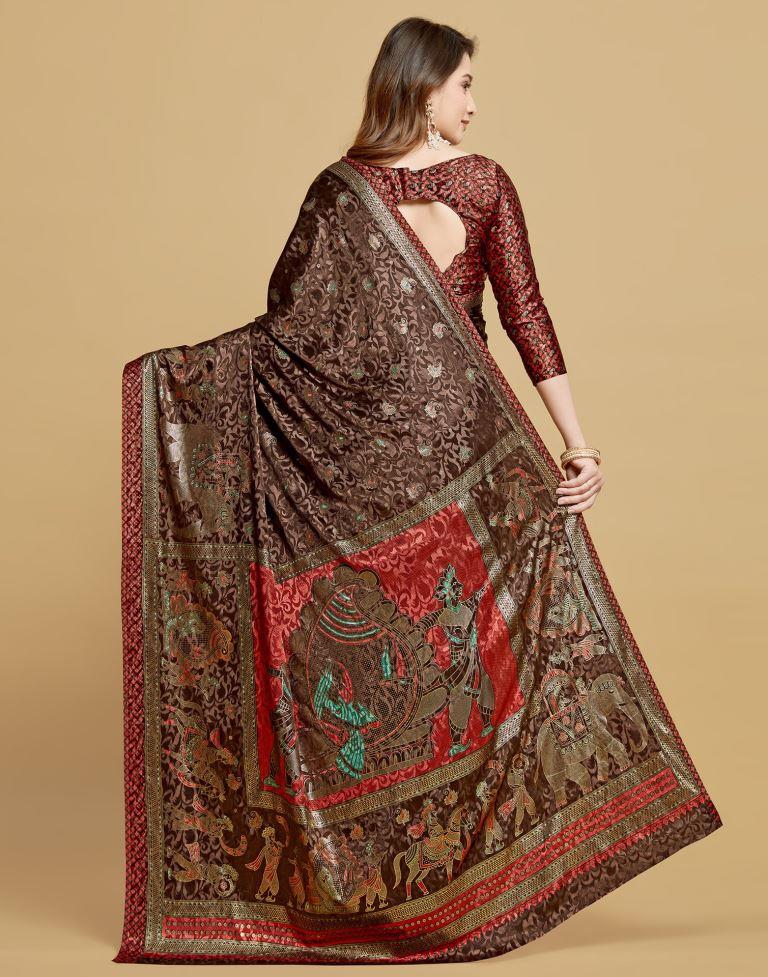 Brown Silk Saree | Leemboodi
