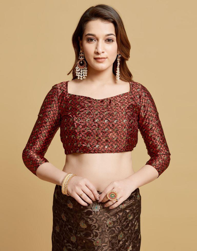 Brown Silk Saree | Leemboodi