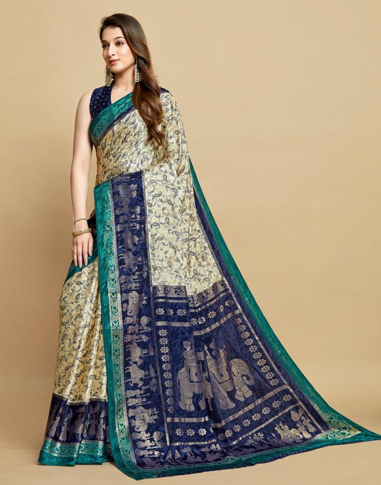 Cream Silk Saree | Leemboodi