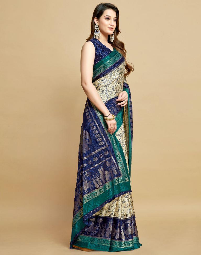 Cream Silk Saree | Leemboodi