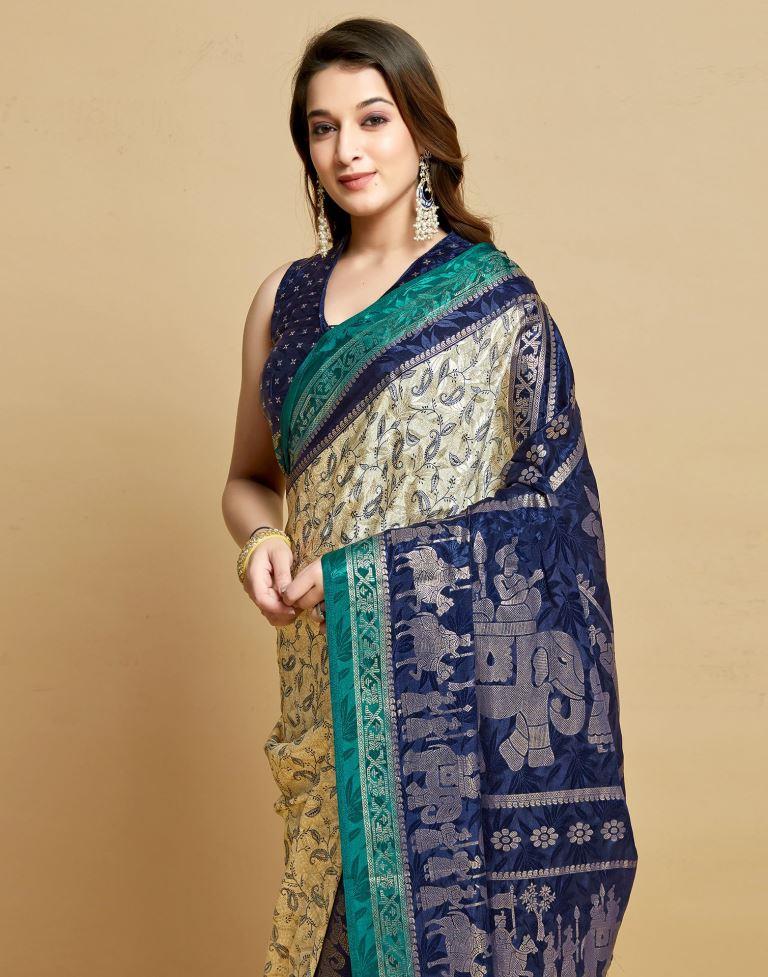 Cream Silk Saree | Leemboodi