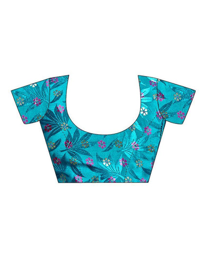 Sky Blue Silk Saree | Leemboodi