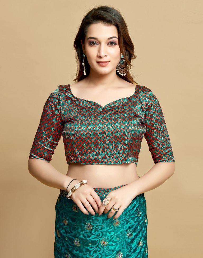 Rama Green Silk Saree | Leemboodi