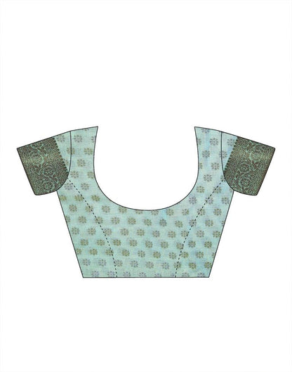 Turquoise Linen Saree | Leemboodi