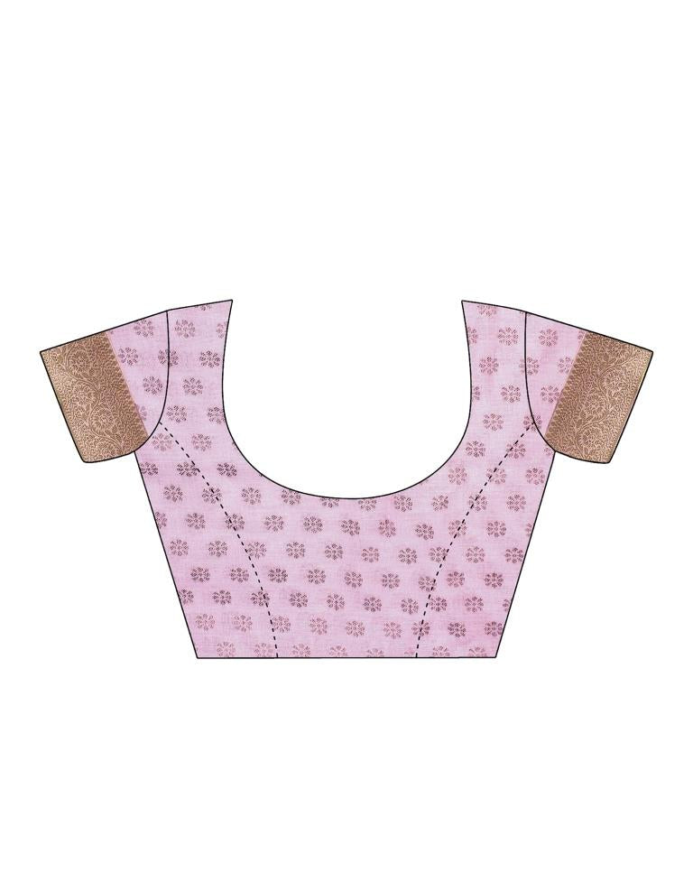 Light Pink Linen Saree | Leemboodi