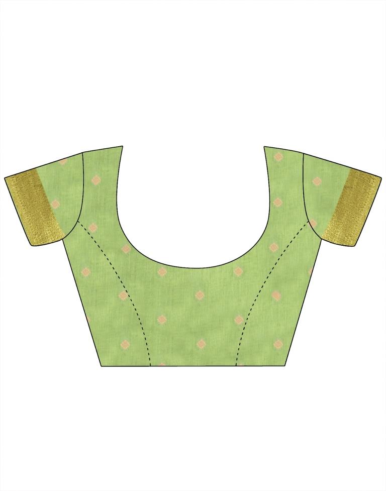 Parrot Green Silk Saree | Leemboodi