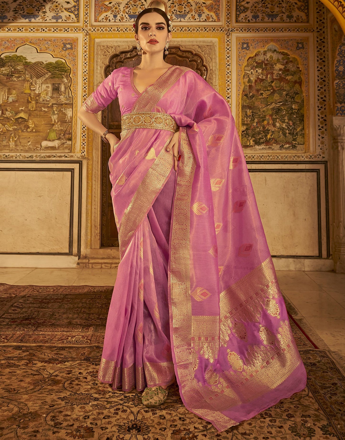 Pink Silk Saree | Leemboodi