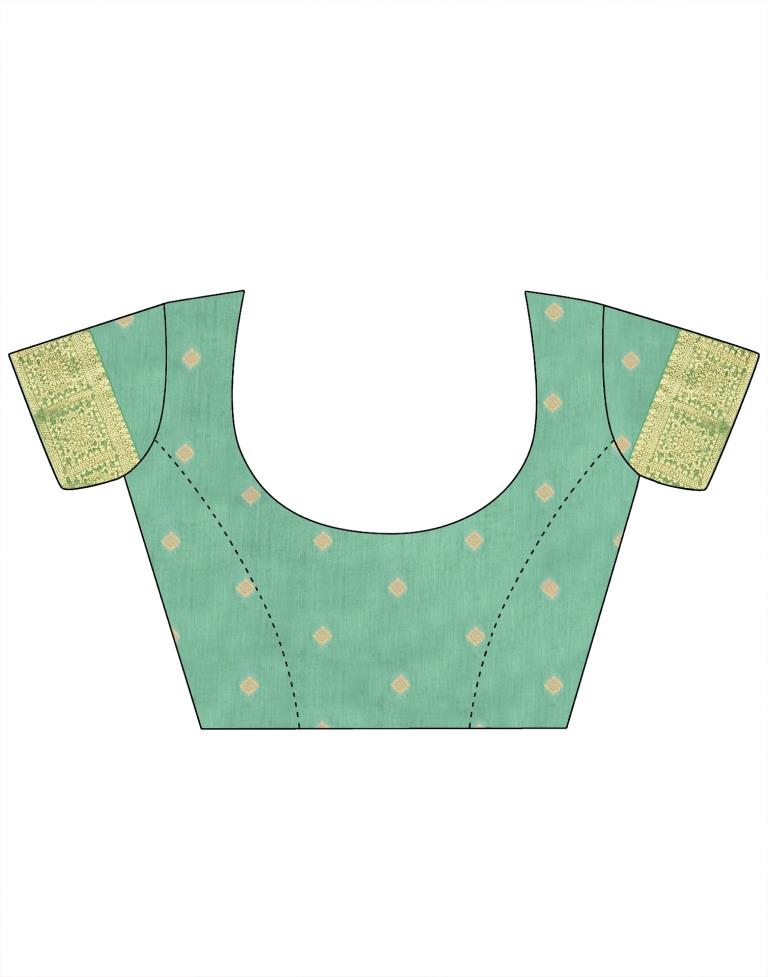 Turquoise Green Silk Saree | Leemboodi