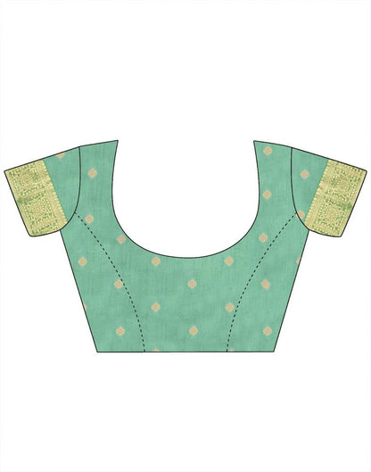 Turquoise Green Silk Saree | Leemboodi