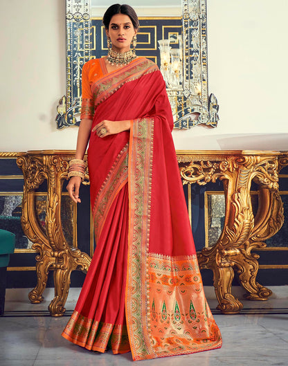 Red Silk Saree | Leemboodi