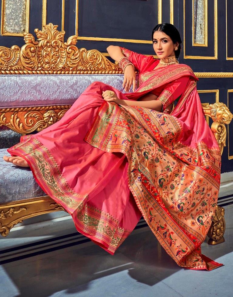 Pink Silk Saree | Leemboodi