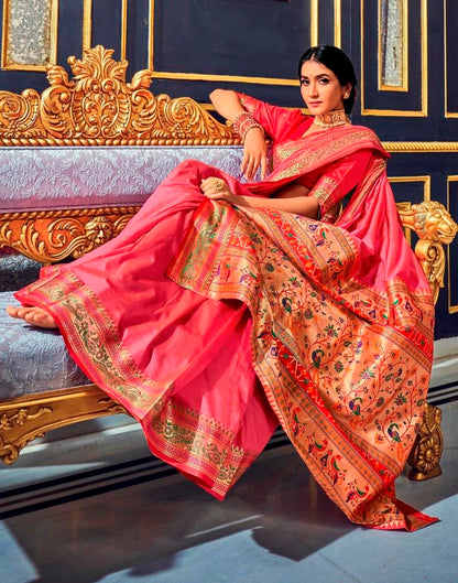 Pink Silk Saree | Leemboodi