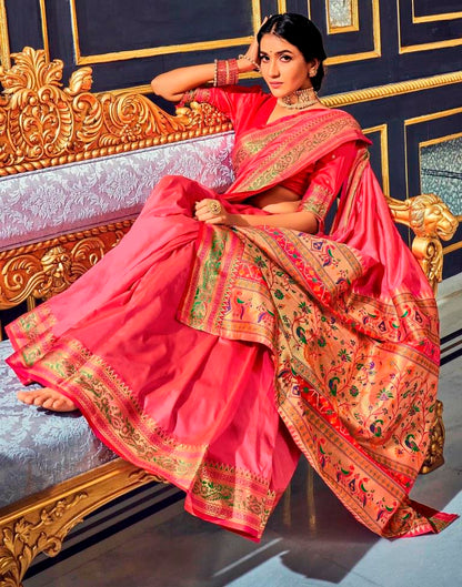 Pink Silk Saree | Leemboodi