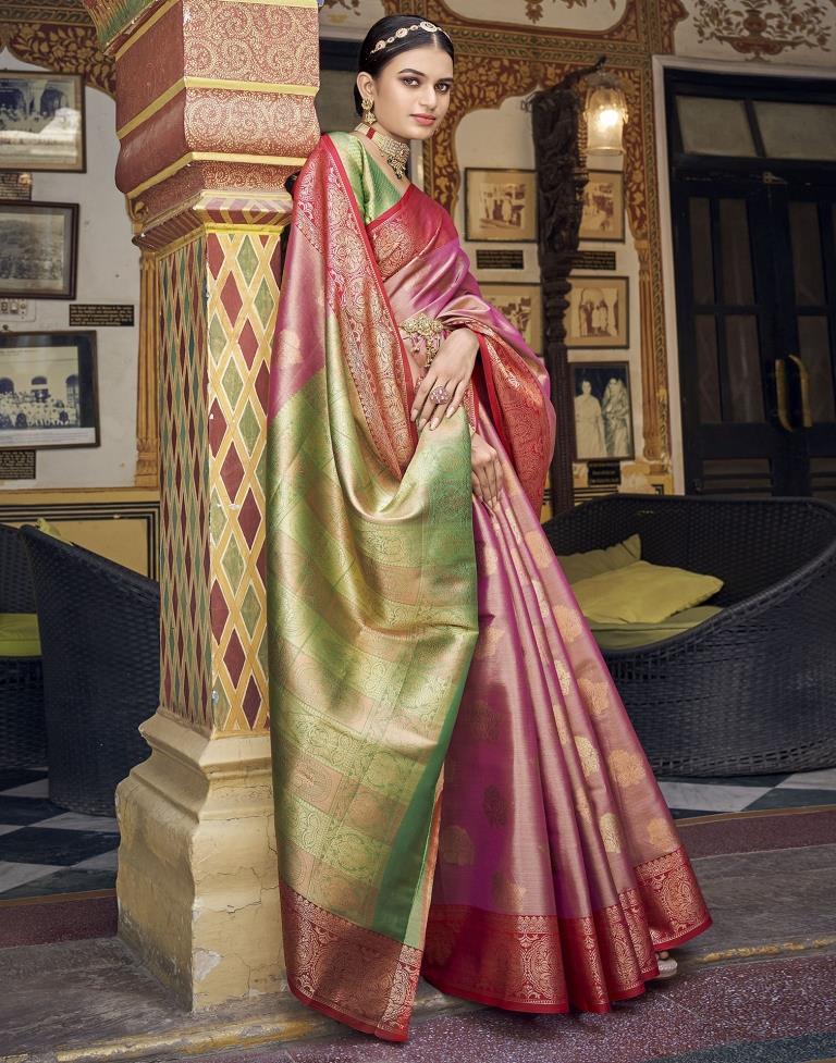 Pink Silk Saree | Leemboodi