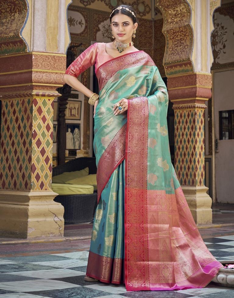 Rama Green Silk Saree | Leemboodi